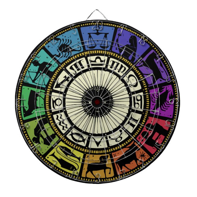 Tabla Dardos Vintage Zodiac Wheel (Frente)