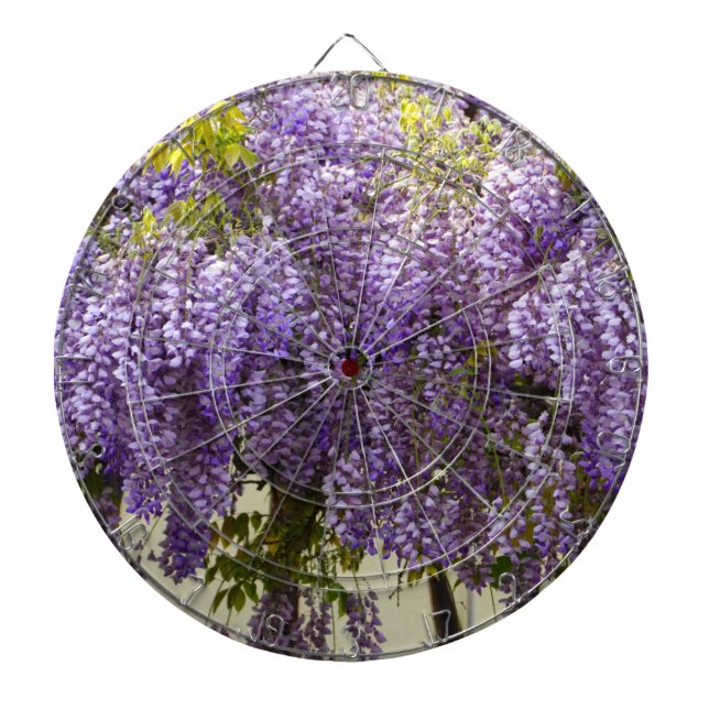 Tabla Dardos Violet Wisteria Flowers (Frente)