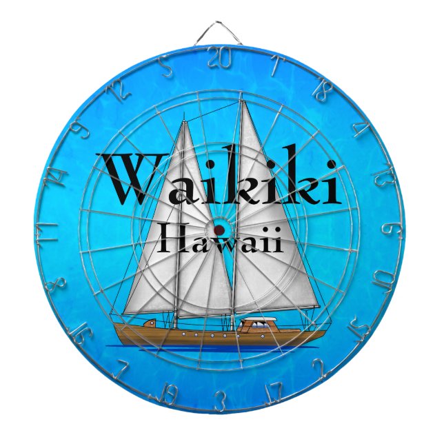 Tabla Dardos Waikiki Havaí (Frente)