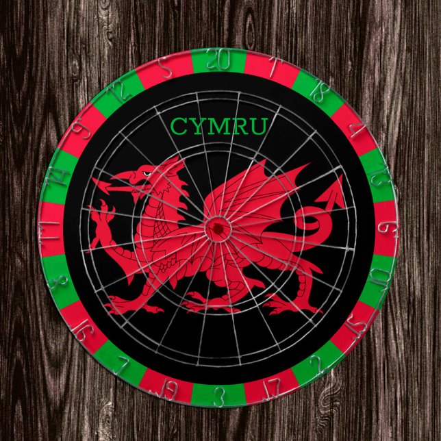 Tabla Dardos Welsh Flag Dartboard & Wales / conselho de jogos (Criador carregado)