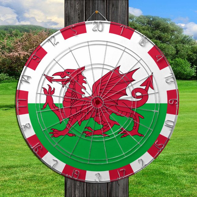 Tabla Dardos Welsh Flag Dartboard & Wales / conselho de jogos (Criador carregado)
