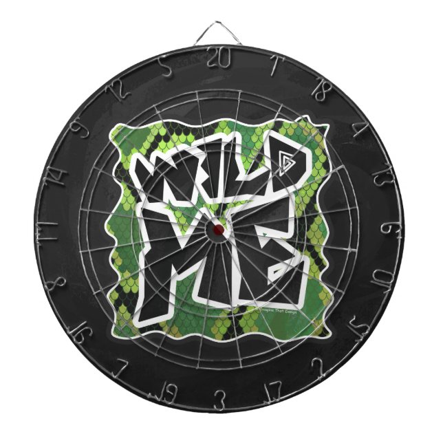 Tabla Dardos Wild Me Cobra Black and Green Impressão (Frente)