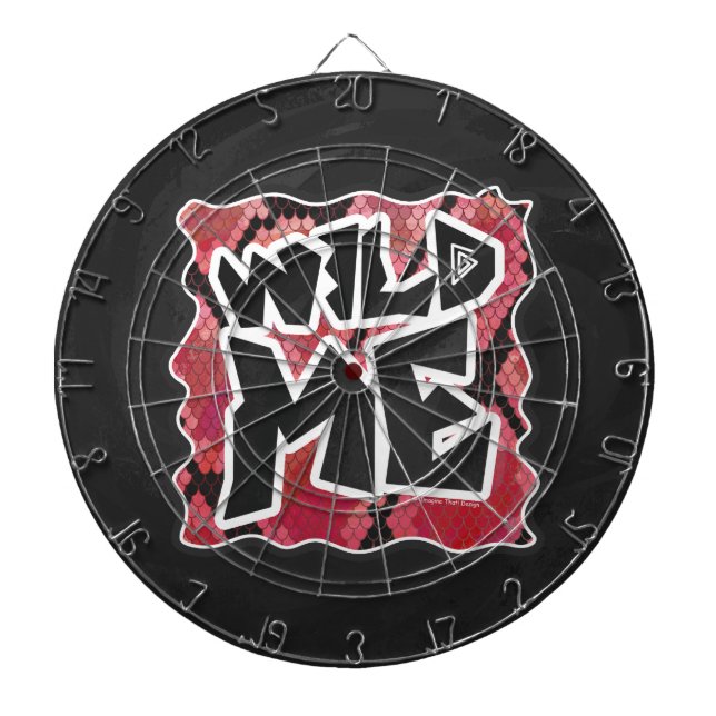 Tabla Dardos Wild Me Cobra Black and Red Impressão (Frente)