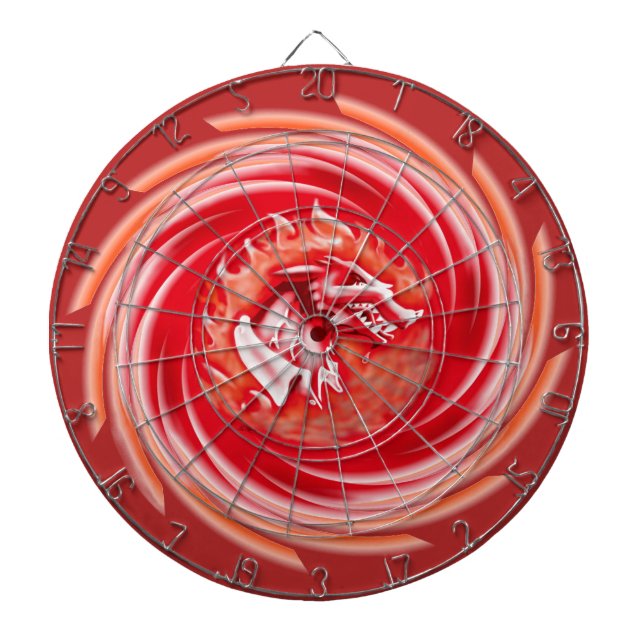 Tabla Dardos Wild Wolf Whirling Red Dartboard (Frente)