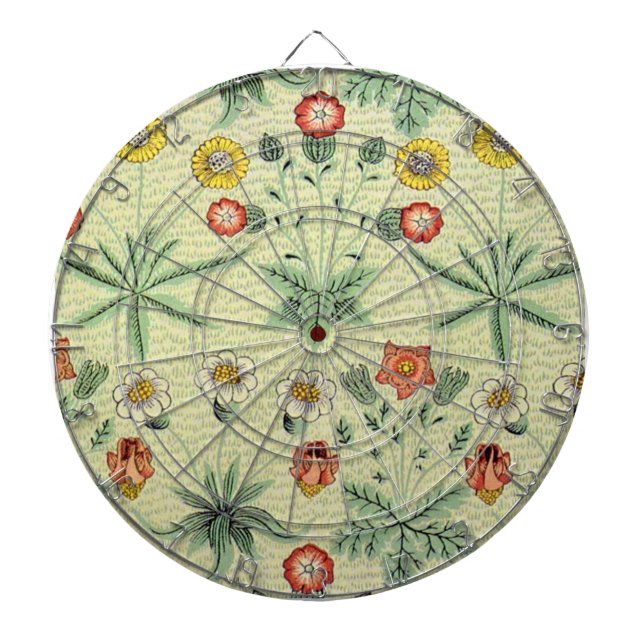 Tabla Dardos William Morris Daisy Floral Wallpaper Padrão (Frente)