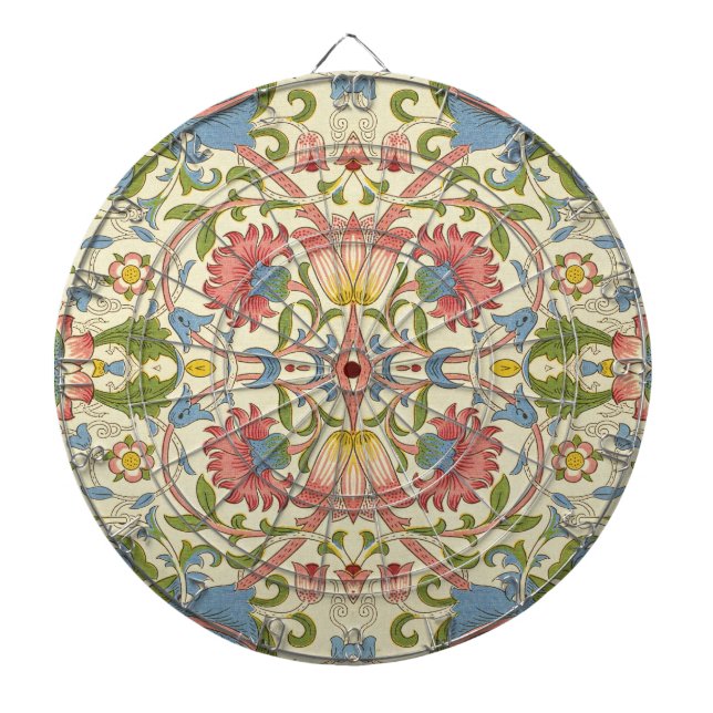 Tabla Dardos William Morris Loddon Blossom Padrões Florais (Frente)