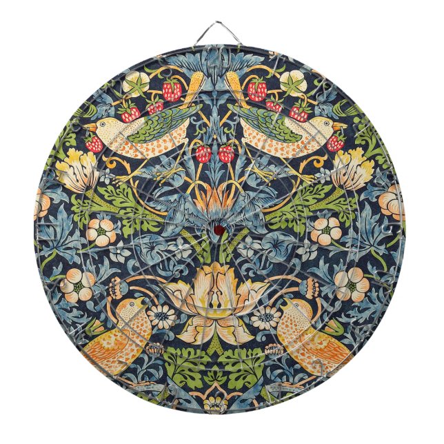 Tabla Dardos William Morris Strawberry Thief Padrão Floral (Frente)