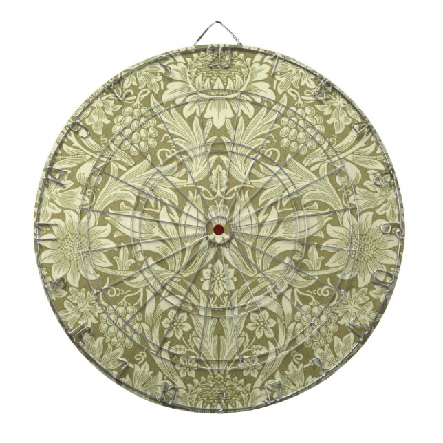 Tabla Dardos William Morris Sunflower Green Flower (Frente)