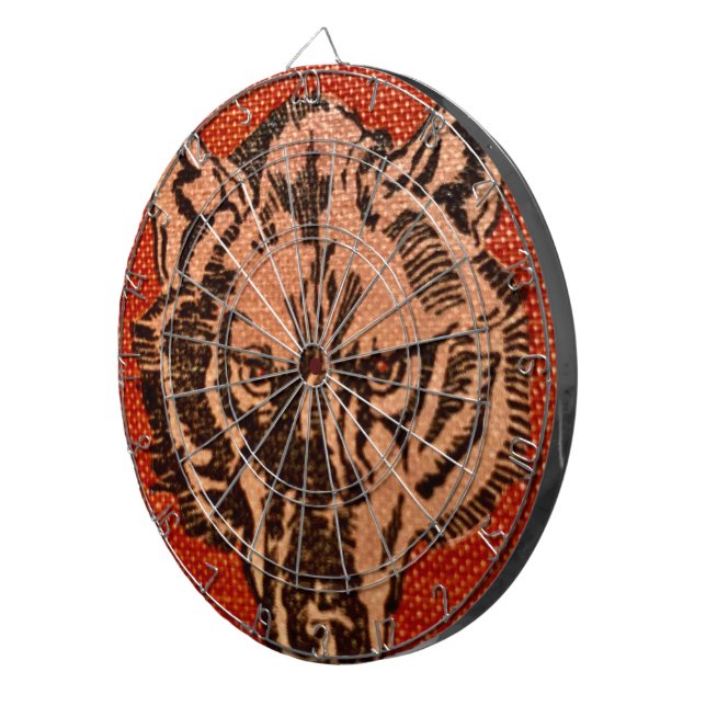 Tabla Dardos Wolf Head em Red Dartboard (Frente Direita)