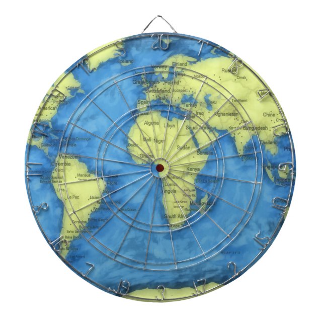 Tabla Dardos World Map Dart Board (Frente)