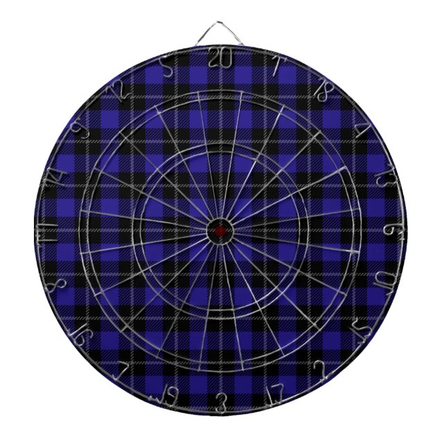 Tabla Dardos Xadrez Real Azul Preto (Frente)