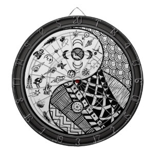 Tabla Dardos Yin Tribal e Modern e Yang Dartboard