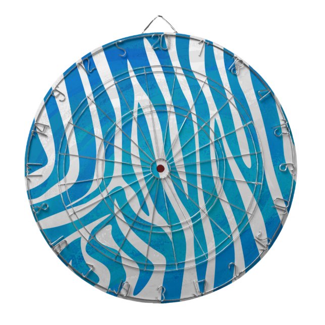 Tabla Dardos Zebra Blue e White Impressão (Frente)