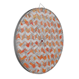Tabla Dardos Zebra Orange e Impressão branca