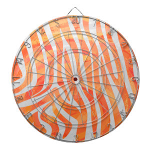 Tabla Dardos Zebra Orange e Impressão branco
