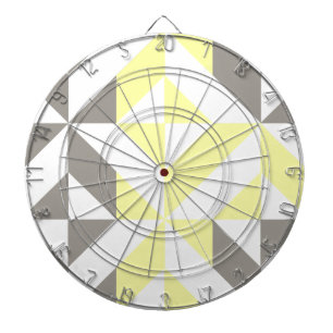 Tabla Dardos ZigZag Geométrico Amarelo e Silver