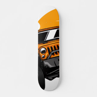 Tabla de Skate Carro Rústico de Color Naranja
