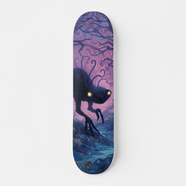 Tabla de Skate Extraterrestre en un Bosque Oscuro (Frente)