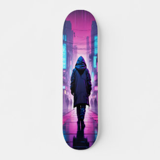 Tabla de Skate Figura de Espalda Encapuchada