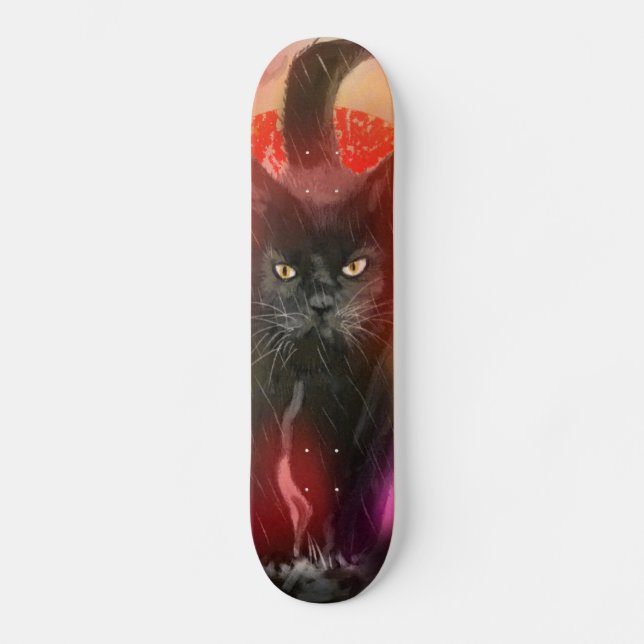 Tabla de Skate Gato Negro (Frente)