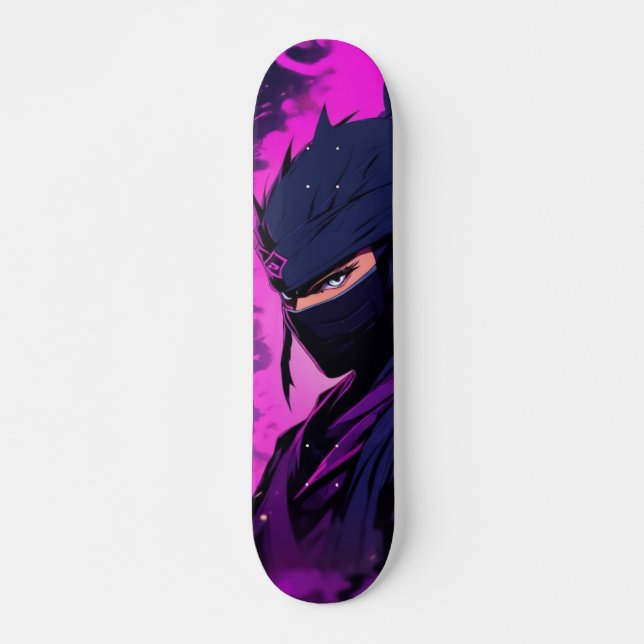 Tabla De Skate Guerrero Ninja Con Su Atuendo (Frente)