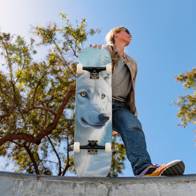 Tabla de Skate Lobo Blanco en Invierno (Ao ar livre 1)