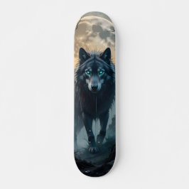 Tabla de Skate Lobo Feroz con luna llena
