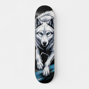 Tablado de skate Lobo branco 