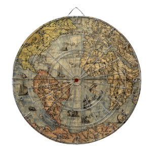 Tablero Dardos 1565 Forlani AntiquevMapa Renascentista Mundial