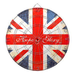 Tablero Dardos A bandeira BRITÂNICA antiqued a esperança do