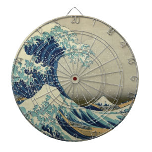 Tablero Dardos A grande onda fora de Kanagawa
