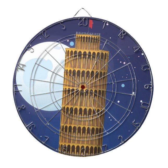 Tablero Dardos A Torre Mentira de Pisa (Frente)