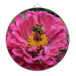 Tablero Dardos Abelha de mel de mãe floral rosa elegante