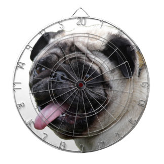 Tablero Dardos Acessórios de foto do Pug branco atraente, adicion