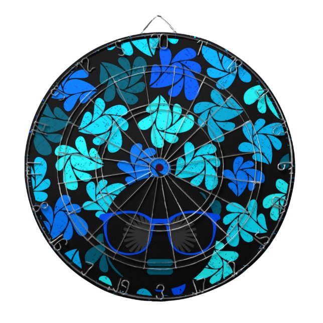 Tablero Dardos Afro Diva Azul  (Frente)