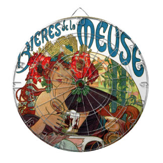 Tablero Dardos Alphonse Mucha Bieres De La Meuse