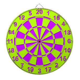 Tablero Dardos Amarelo brilhante e roxo