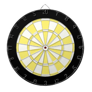 Tablero Dardos Amarelo claro, preto e branco