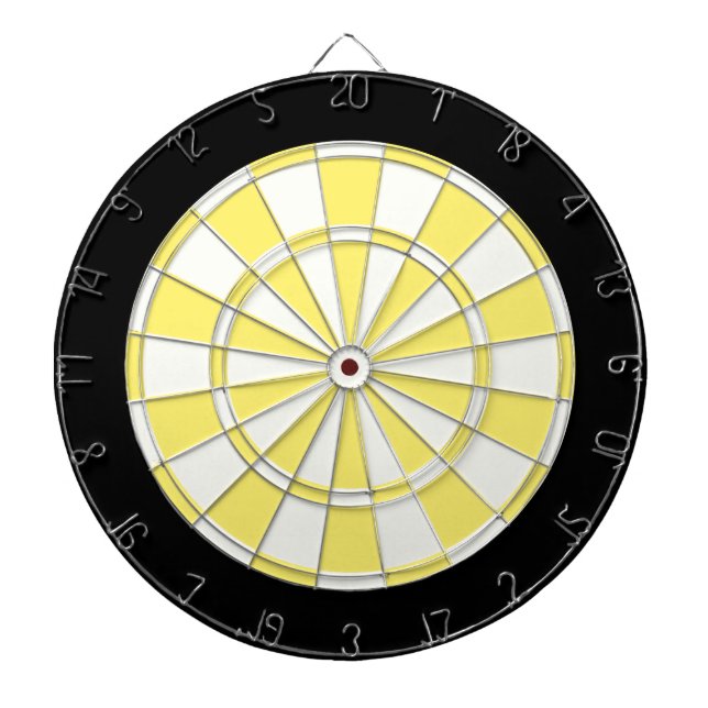 Tablero Dardos Amarelo claro, preto e branco (Frente)