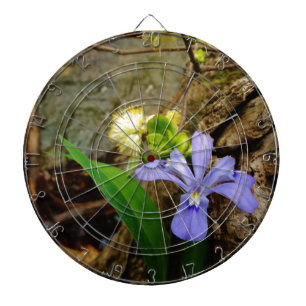 Tablero Dardos Anã-Caverna-Iris, flor branca púrpura azul-púrpura