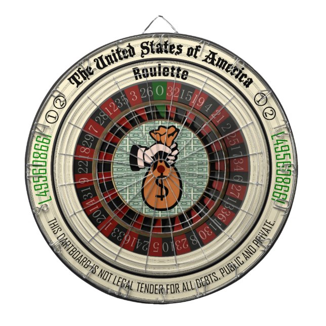Tablero Dardos Arte do dinheiro da roleta (Frente)