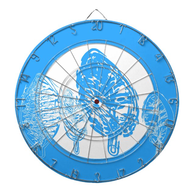Tablero Dardos Árvore azul (folhas) (Frente)