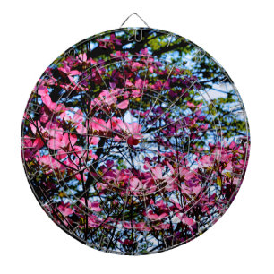 Tablero Dardos Árvore de Dogwood florada rosa