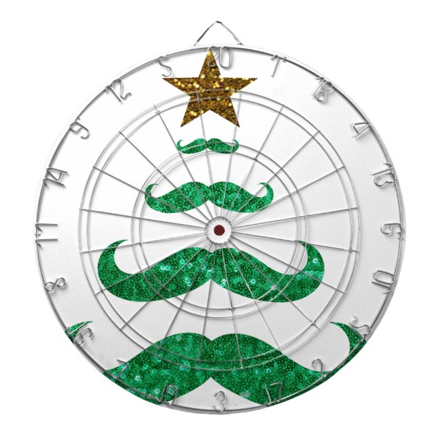 Tablero Dardos árvore de natal do bigode (Frente)