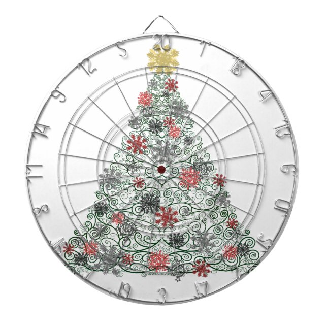 Tablero Dardos Árvore de Swirly decorada (Frente)
