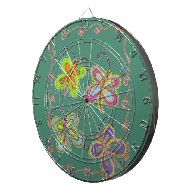 Tablero Dardos Asas Whimsical: design de Asas Butterfly Estontean (Frente Direita)