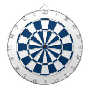 Tablero Dardos azuis marinhos e branco