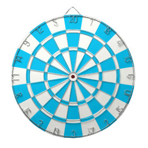 Tablero Dardos Azul Céu e Branco