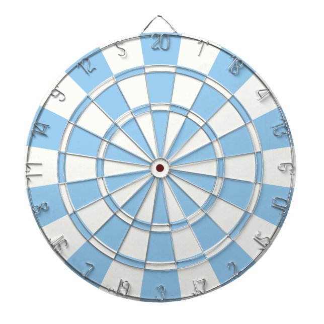 Tablero Dardos Azul Pálido E Branco (Frente)