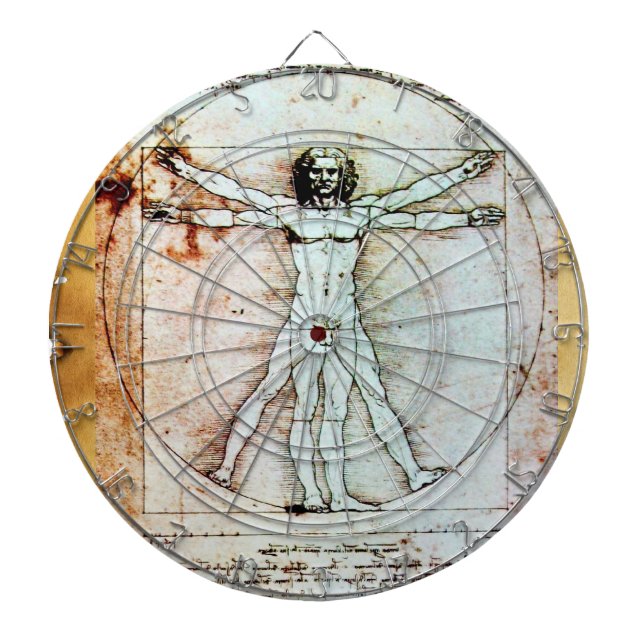 Tablero Dardos Bacia antiga do VITRUVIAN MAN (Frente)